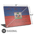 Haiti Flag Dark Wood Universal Laptop 16in (13 x 9.4in) Skin